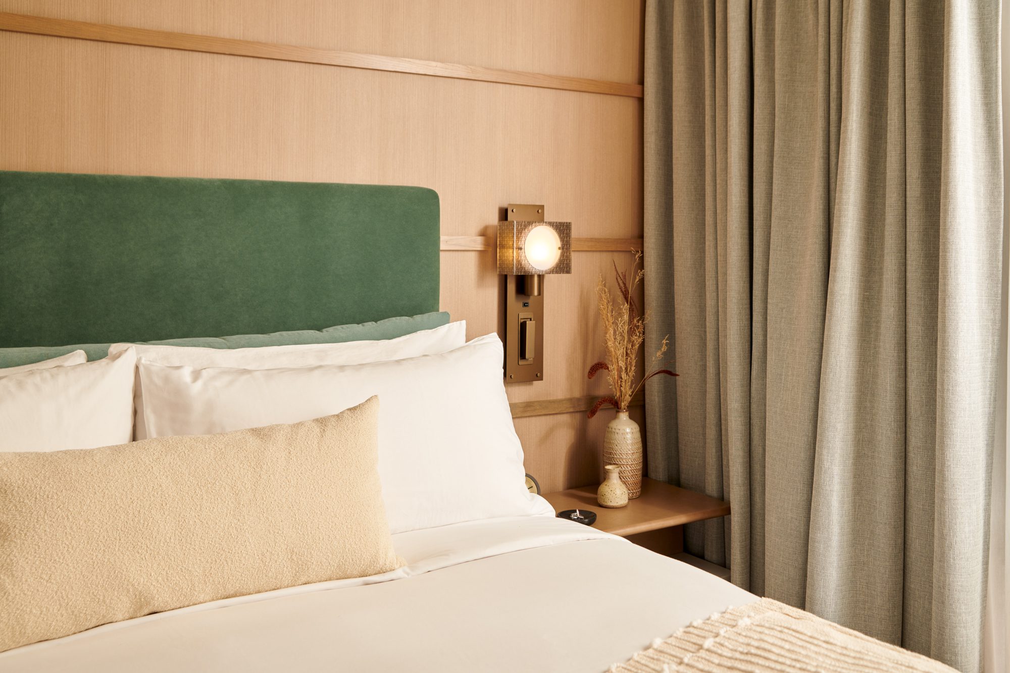 Family Village View King Bed at an Angle